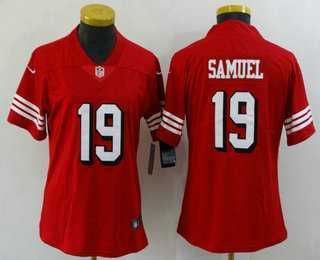 Womens San Francisco 49ers #19 Deebo Samuel New 2021 Color Rush Vapor Untouchable Limited Jersey